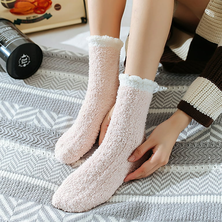 7 Pair Fuzzy Socks for Women Aesthetic Fluffy Warm Slipper Socks Preppy  Thick Cute Long Socsk Winter Christmas Socks (7 Pair,Onesize) at   Women's Clothing store