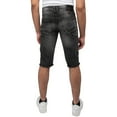 thumbnail image 2 of RAW X Men's Distressed Denim Shorts, Black Wash, 34, 2 of 7