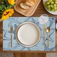 thumbnail image 4 of Navy Blue Starfish Placemats Set of 4, Coastal Ocean Summer Sea Nautical Placemats for Dining Table, Place Mats for Kitchen Tabletop, Waterproof Wipeable Dining Table Mats Set, 4 of 9