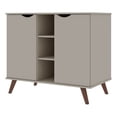 thumbnail image 2 of Manhattan Comfort Hampton 7 Shelves Wood Buffet Stand Cabinet in Off White, 2 of 11