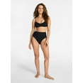 thumbnail image 4 of Time and Tru Women's and Women's Plus Size Ribbed High Waisted Bikini Bottoms, Sizes XS-3X, 4 of 5