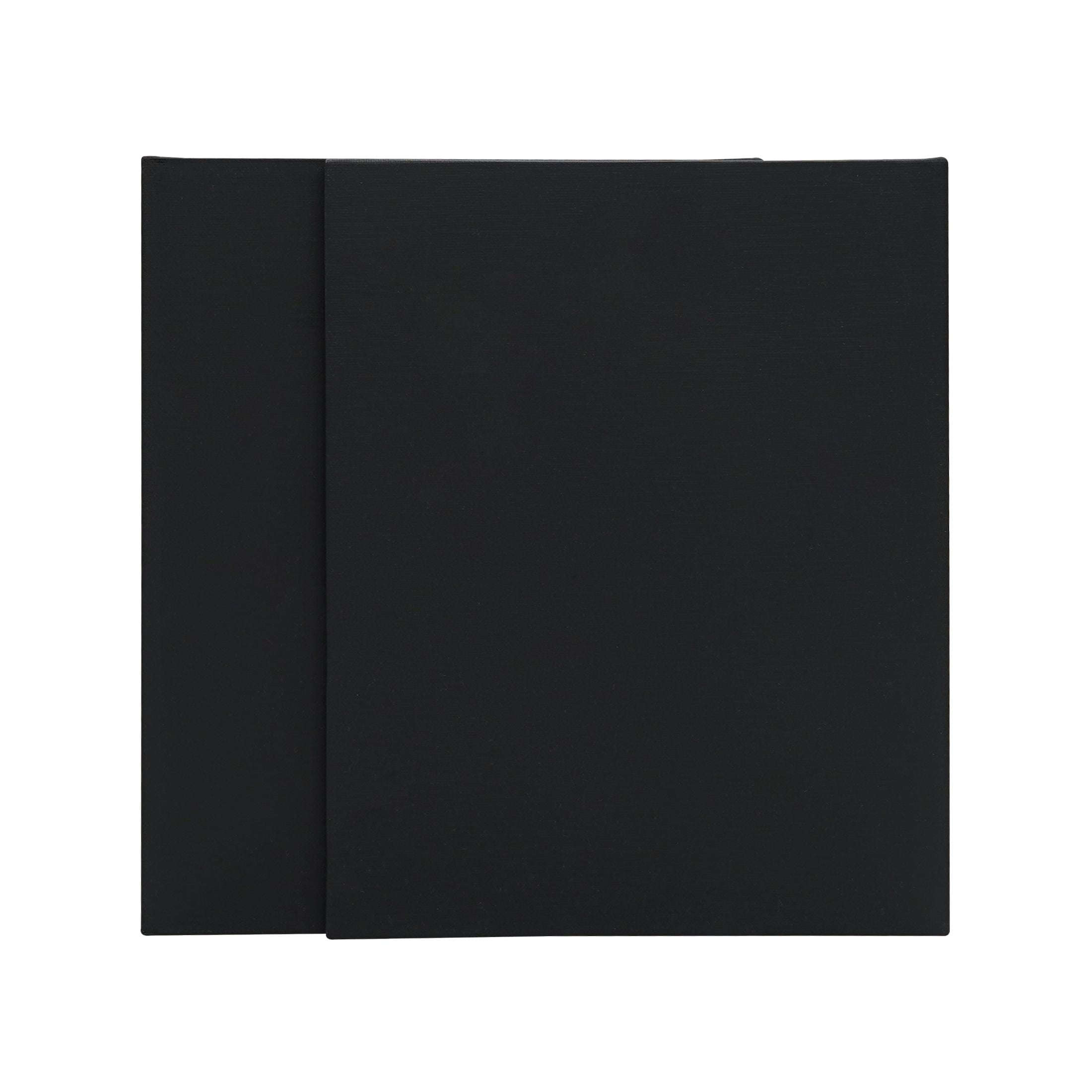 (2 pack) Studio Canvas Panel, 100% Cotton Acid Free Black Canvas, 8"X10", 2 Pieces, Academic Canvas, Great Chioce for Beginners and Hobbyists of All Skill Levels.