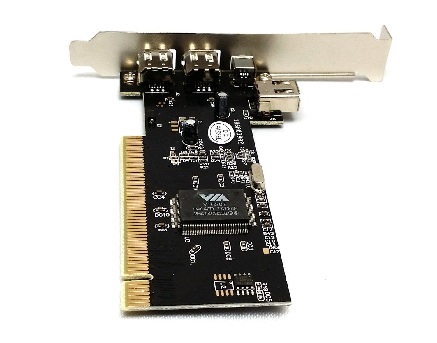 Via Chip Ports Firewire IEEE1394 ILink PCI Controller Card W// Free To 4pin Cable