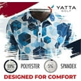 thumbnail image 2 of Yatta Golf Mens Standout Performance Short Sleeve Golf Polo Shirt (Deep Sea, Small), 2 of 3