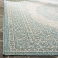 thumbnail image 5 of SAFAVIEH Courtyard Avi Medallion Indoor/Outdoor Area Rug, Light Grey/Aqua, 5'3" x 5'3" Square, 5 of 8