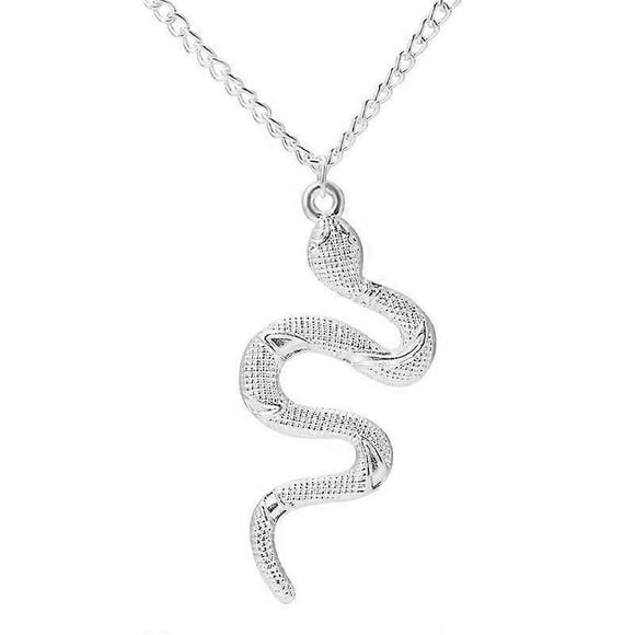 Snake Necklace Silver Snake Chain Snake Pendant Necklace Hip Hop Snake Jewellery for Women Men