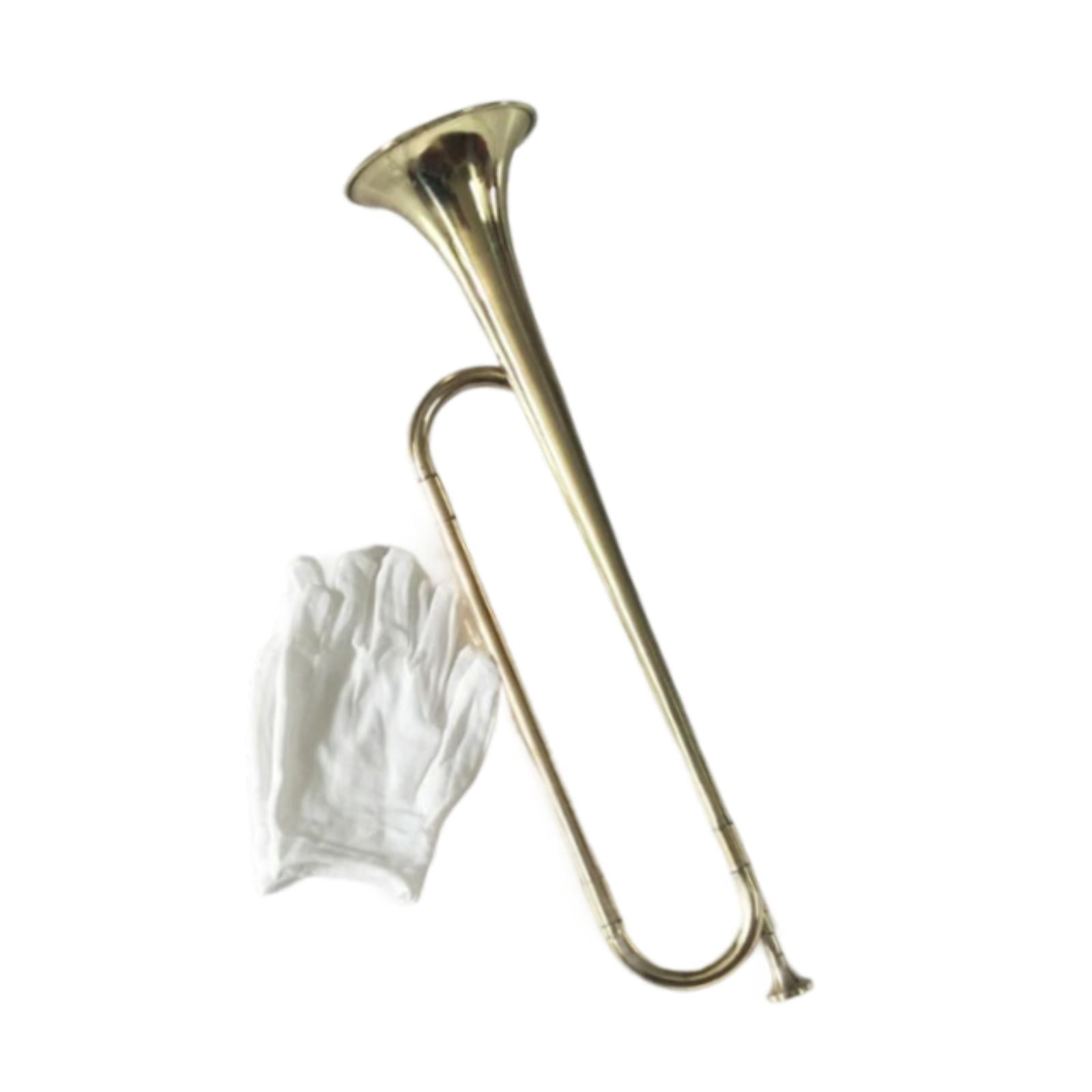 JWQFBC Bugle Drum Trumpet Professional Brass Gold Music Instrument for Performance Band