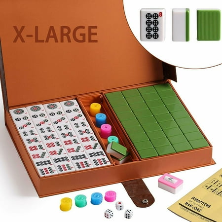 M36PH-1 Chinese Numbered X-Large Green Tiles Mahjong set / Board Game