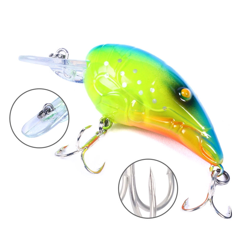HENGJIA Fishing Lures, 5PCS 2.6IN Minnow Crankbaits for Bass Fishing Bass Lure, Fishing Lure for Bass Trout Freshwater and Saltwater