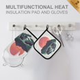thumbnail image 4 of Yayeee Oven Mitts and Pot Holder Set of 2 Heat Resistant Kitchen Gloves Baking Hot Pad, Abstract Elephant, 4 of 5