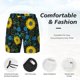 thumbnail image 3 of Balery Sunflowers And Blue Flower Bañador para hombre, shorts de playa de secado rápido con entrepierna y forro de compresión-XX-Large, 3 of 6
