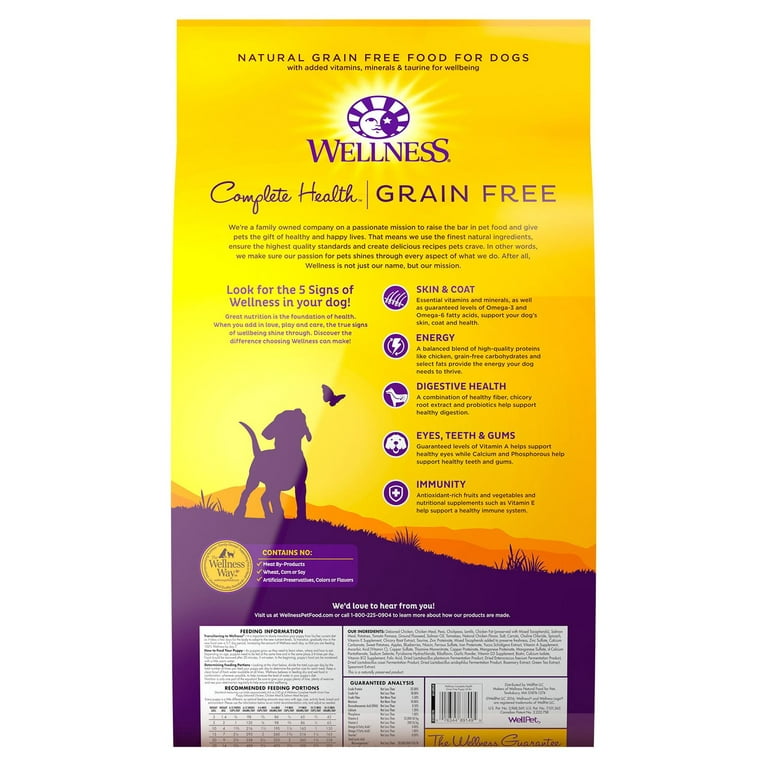 Wellness complete health 2024 grain free dog food