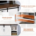 thumbnail image 2 of Soporte para TV,150 cm Centro de Entretenimiento Mueble de TV Moderno con Estantes de Almacenamiento y Puertas Corredizas,Mesa Consola de TV,Muebles Multimedia para Sala de Estar, 2 of 8
