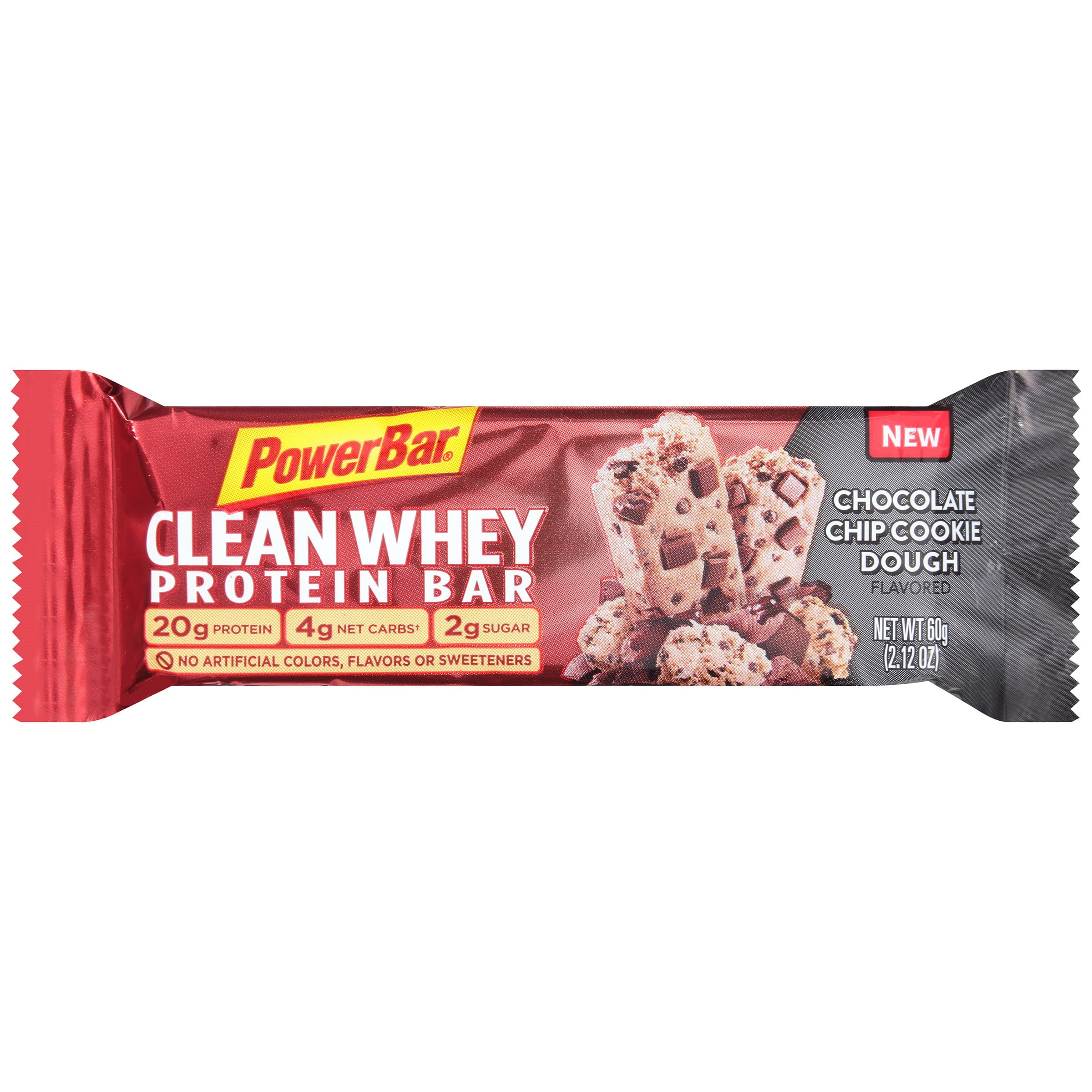 PowerBar Protein Bar, Chocolate Chip Cookie Dough, 20g Protein, 4 Ct