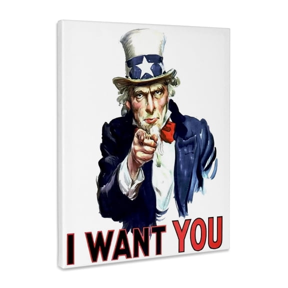 3dRose, Uncle Sam I Want You, Museum Grade Canvas Wrap 11x14