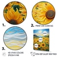 thumbnail image 3 of Designart "Mountain Sunflowers In Vangogh Style" Sunflowers Canvas Wall Art, 3 of 7
