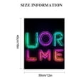 thumbnail image 3 of BCIIG Neon Text Fine Art Aesthetic Poster Print Wall Painting Modern Canvas Living Room Bedroom Home Office Wall Decor 12x16 in, 3 of 5