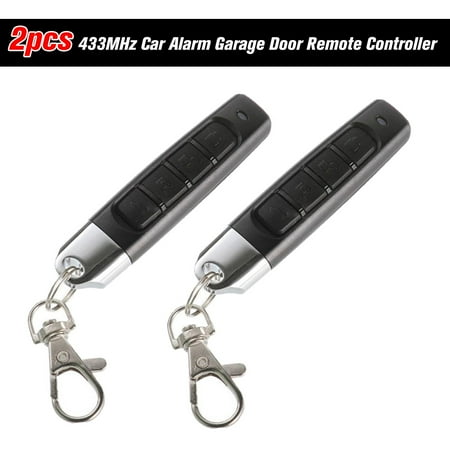 - 2 Packs 433MHz Car Alarm Garage Door Remote Controller Duplicator Clone Code Scanner Transmitter Security Alarm Electronic Gates 4 Keys Remote Control Key Duplicator,Black