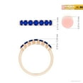 thumbnail image 4 of ANGARA Natural Half Eternity Seven Stone Sapphire Wedding Ring in 14K Rose Gold for Women (Size-3mm) | September Birthstone, Birthday, Anniversary, Jewelry Gift for Women | Natural Blue Sapphire Ring, 4 of 8