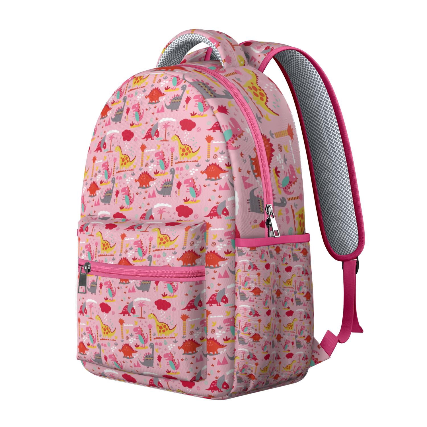 Roaring Dinosaur in Nature Backpack - Stylish Waterproof School Bag with Ergonomic Shoulder Straps