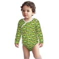 thumbnail image 2 of Xecao Cute Green Frog Print Baby unisex-baby Cotton Long-sleeve Bodysuits-3 Months, 2 of 6