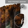 thumbnail image 6 of Country Forest Farmhouse Short Window Curtain Valances, Fall Farmhouse Trees Cabin Nature Scenery Rod Pocket Kitchen Valances for Living Room Bedroom Bathroom Cafe 54" x 18", 6 of 8
