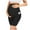 A Black, variant on Women Maternity Shorts, Plus Size High Waist Comfy Breathable Solid Color Belly Supports Pregnancy Pants Black L