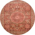 thumbnail image 1 of Ahgly Company Indoor Round Abstract Red Abstract Area Rugs, 4' Round, 1 of 6