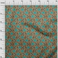 thumbnail image 2 of oneOone Cotton Poplin Fabric Leaves & Floral Block Print Fabric BTY 42 Inch Wide, 2 of 5