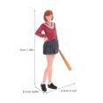 thumbnail image 6 of PAMINGONO Miniature Baseball Girl Figurine for Home Decor Multi Plastic Model Inspires Creativity Compact Size, 6 of 6