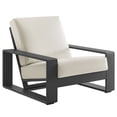 thumbnail image 5 of Lirienne Outdoor Patio Aluminum Armchair in Cream Gray, 5 of 7