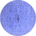 thumbnail image 1 of Ahgly Company Indoor Round Oriental Blue Industrial Area Rugs, 3' Round, 1 of 4