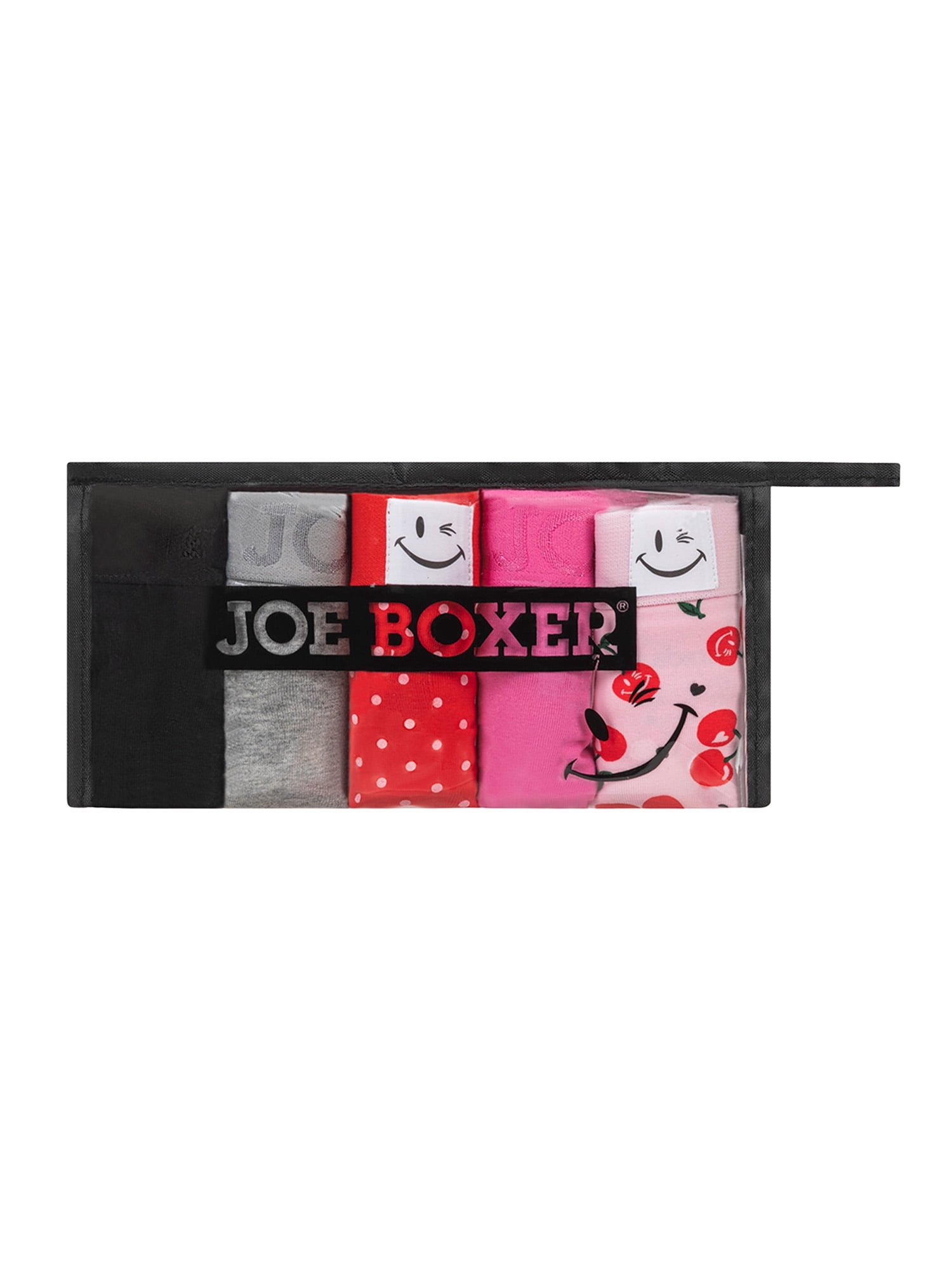Joe Boxer Women's Cotton Valentine's Day Giftable Bikini Panty Set, 5-pack, Sizes XS to 3X