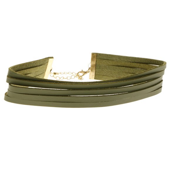 Mi Amore Choker-Necklace Green/Gold-Tone