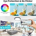 thumbnail image 3 of libtit 12 inch Flush Mount LED Ceiling Light Fixture, 3000K 4000K 6500K Adjustable, 28W 3200lm Round Ceiling Lamp for Bathroom Hallway Kitchen Bedroom, 3 of 7