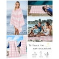 thumbnail image 5 of Pink Buffalo Plaid Beach Towels Oversized Super Absorbent, Farmhouse Pink White Checkered Lightweight Bath Towel Quick Dry Sets For Bathroom/Pool/Rv Camping/Beach Play/Gym Room/Picnic 23"x47", 5 of 8