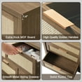 thumbnail image 4 of OAKHAM Commode 6 Tiroirs, Grand Commode en Rotin pour Chambre à Coucher Salon, Noyer Spécial, 4 of 10