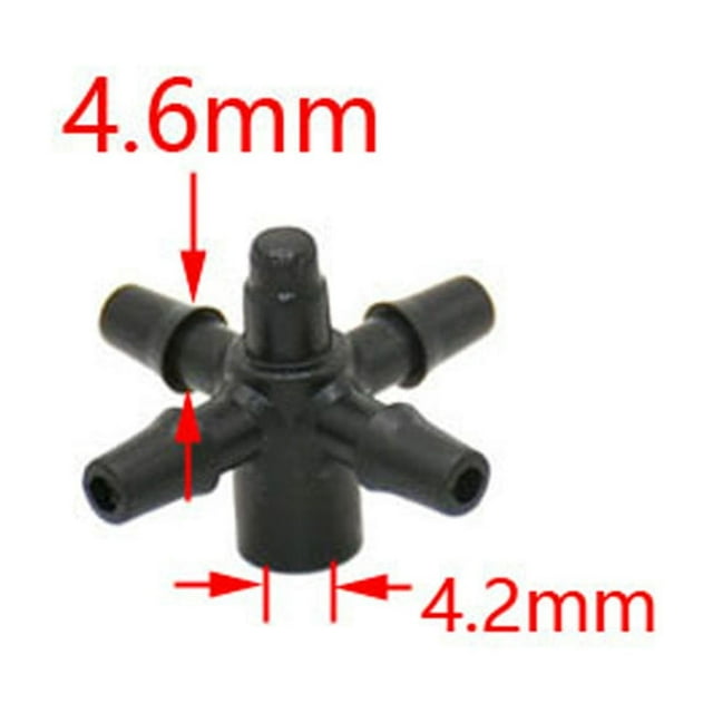 1/8" Arrow Dropper Cross Water Splitter 3/5 Drip Arrow tee Connector 2/4-Way Emitter Irrigation System For Potted Plant 20set ,Leak-Proof