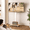 White, variant on FITUEYES Modern Rolling TV Stand with Wheels and Power Outlets for 32-65 inch Screens, Black