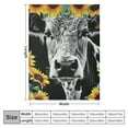 thumbnail image 4 of PRATYUS All Season Highland Cow Bed Blanket Kids,Sunflower Floral Western Cow Bull Throw Blanket Flannel Fuzzy Blanket for Kids Boys Girls,Blanket Room 50x60in, 4 of 6