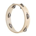 thumbnail image 2 of opvise 8inch Kids Wooden Headless Tambourine Bell Metal Single Row Musical Instrument Wood Color, 2 of 7