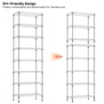 thumbnail image 2 of IZEUK 8 Tier Metal Wire Shelf, Adjustable Bookshelf, 23.6 W x 13.8 D x 79.5 H, 2000 lbs Capacity, Chrome, 2 of 7