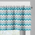 thumbnail image 3 of Ambesonne Chevron Window Valance, Zigzag Tribal Design, 54" X 18", Grey White Petrol Blue, 3 of 5