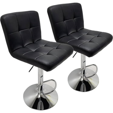 Set of 2 Bar Stools Swivel Adjustable Bar Chair Modern PU Leather Pub Bar Chairs
