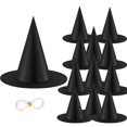 thumbnail image 1 of Gorro de bruja Kspowwin, accesorio para disfraz de Halloween, 12 unidades, color negro KSPOWWIN KSPOWWIN, 1 of 5