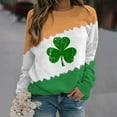 thumbnail image 3 of Penkiiy Chemises à Manches Longues pour Femmes, Mode Femmes Jour de la Saint-Patrick Imprimé Col Rond T-Shirt à Manches Longues Imprimé Chandail en Molleton Blouse Hauts S Vert, 3 of 3