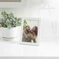 thumbnail image 4 of Designovation 5X7 White/Silver Decorative Tabletop Picture Frame, 4 of 6