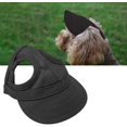 thumbnail image 5 of (M-Negro) Sombrero deportivo para perros Gato Gorra de béisbol para mascotas Gorro para el sol al aire libre Sombrero para el sol de moda Sombrero de viaje de verano con rayas ajustables con orificios, 5 of 5