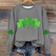 thumbnail image 4 of AherBiu Chandails en Molleton de la Saint-Patrick pour Femmes Col Rond Manches Longues Imprimé Trèfle Doublé en Polaire Vêtements de Printemps, 4 of 4