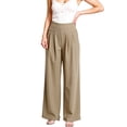 thumbnail image 5 of Soft High Waist Pull On Wide Leg Stretch Pants for Women Over 50, 5 of 8